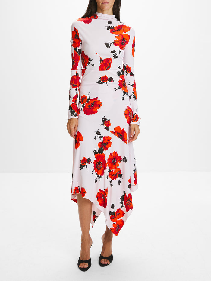 Printed Bodysuit,ALAIA,ROSE PALE RED,Image 1