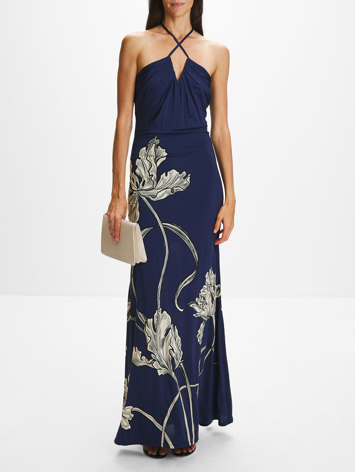 Amani Dress,ANDRES OTALORA,BLUE FLORALS,Image 1