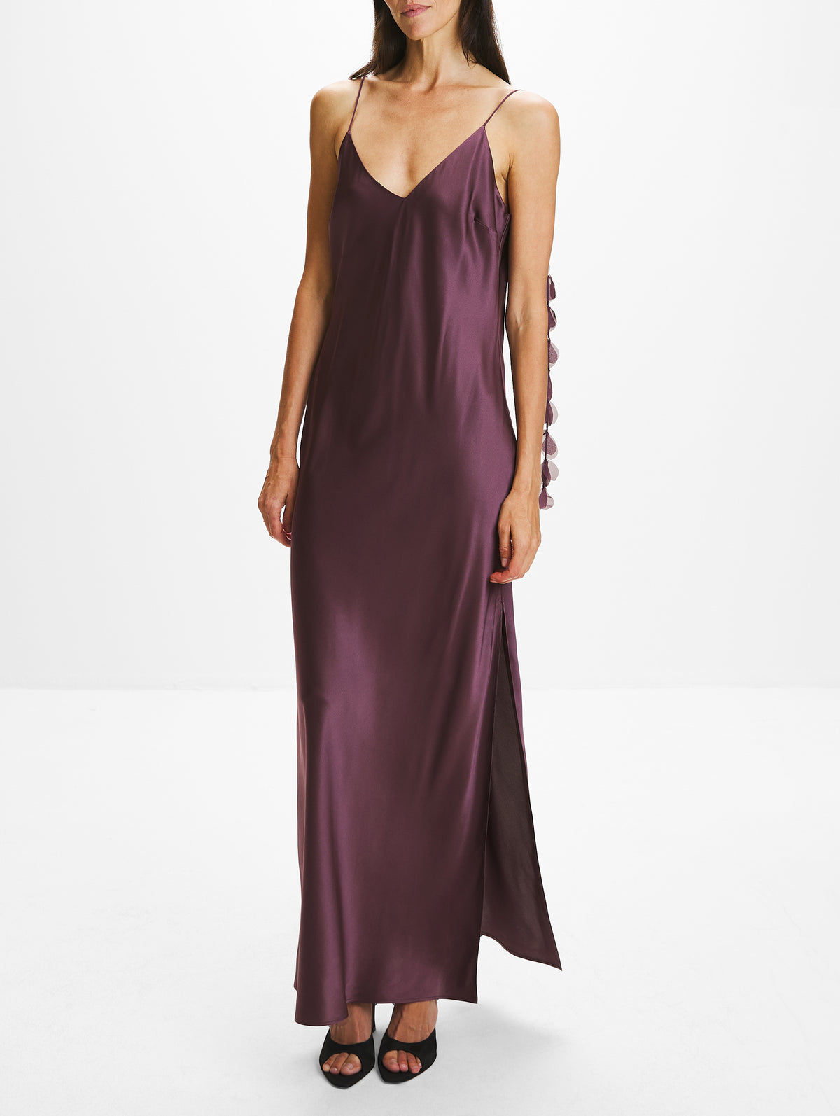 Pascale Dress,BY MALENE BIRGER,AUBERGINE,Image 2