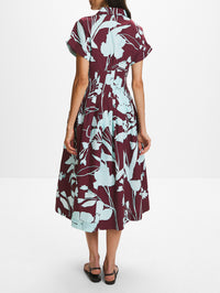 Nash Midi Dress,CARA CARA,BOTANIC MAROON,Image 4