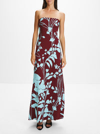 Benita Dress,CARA CARA,BOTANIC MAROON,Image 2