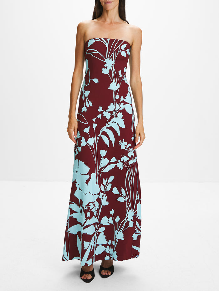 Benita Dress,CARA CARA,BOTANIC MAROON,Image 1