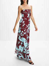 Benita Dress,CARA CARA,BOTANIC MAROON,Image 3