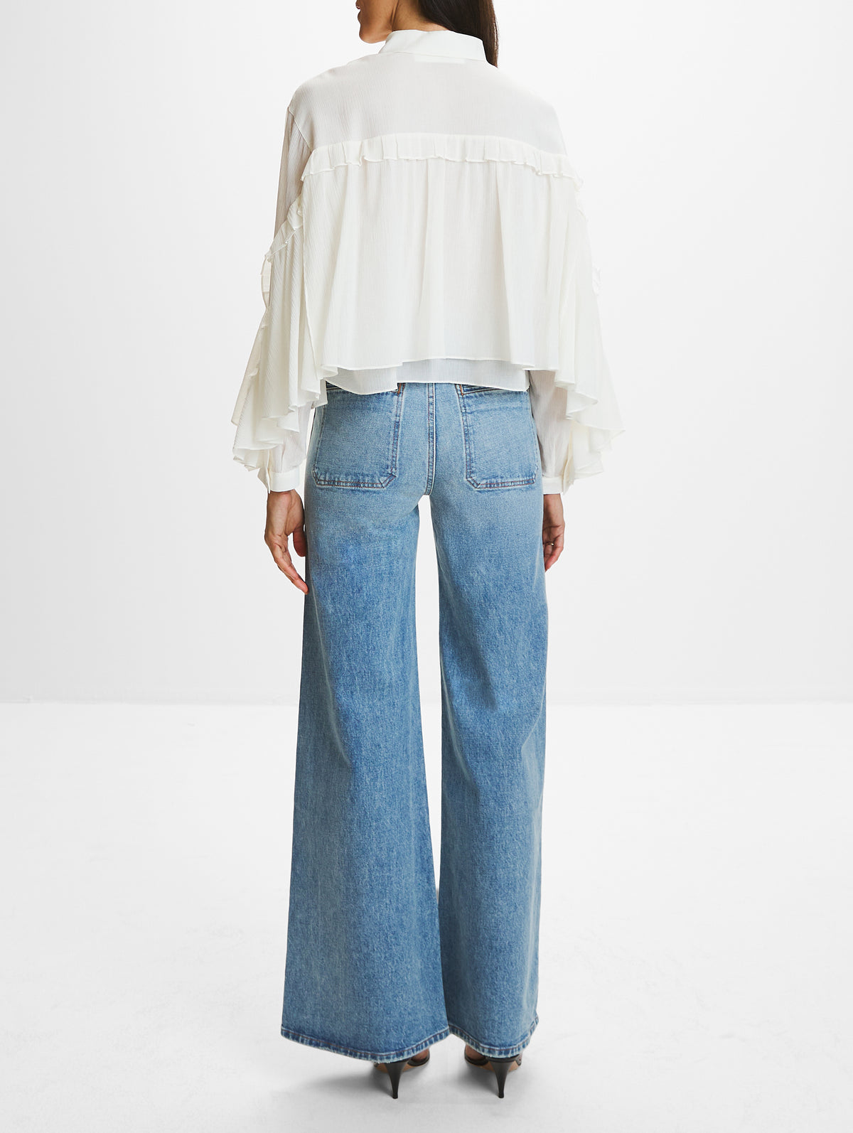 Dreamful Volumes Blouse,DOROTHEE SCHUMACHER,WHITE,Image 3