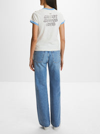 60S Slim Ringer Tee,RE/DONE,VINTAGE WHITE WITH SEASIDE,Image 3