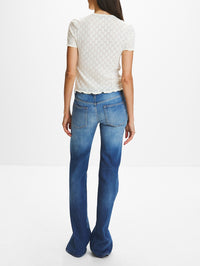 Low Rise Flare Jean,GUCCI,BLUE,Image 3