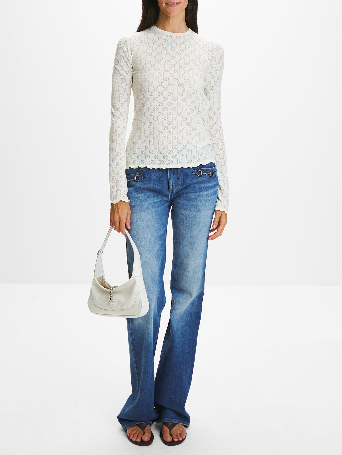 Jackie 1961 Bag,GUCCI,WHITE BAMBOO,Image 2
