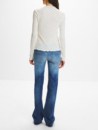 Knit Logo Top,GUCCI,WHITE,Image 3
