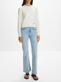 Crewneck Sweater,LOEWE,ECRU,Image 2