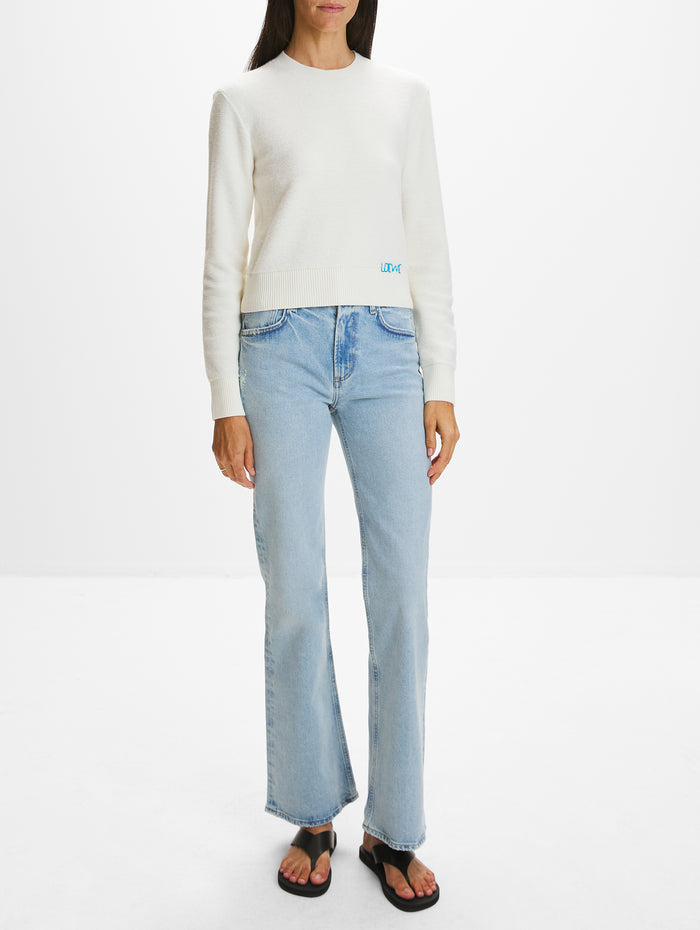 Crewneck Sweater,LOEWE,ECRU,Image 1