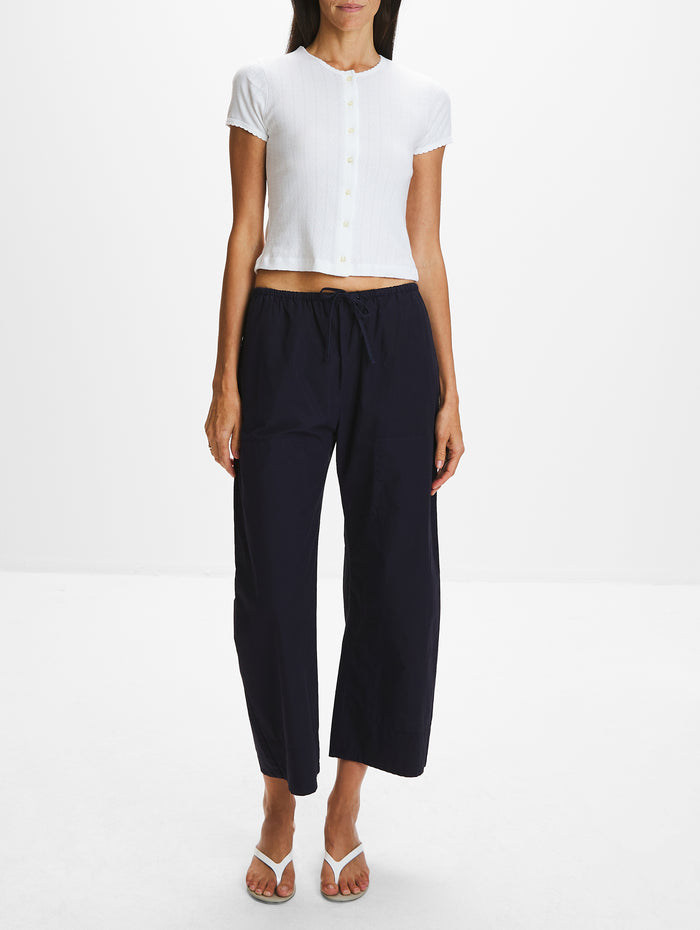 Pointelle Cardigan,LESET,WHITE,Image 1