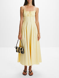 Margi Dress,STAUD,BUTTER,Image 2