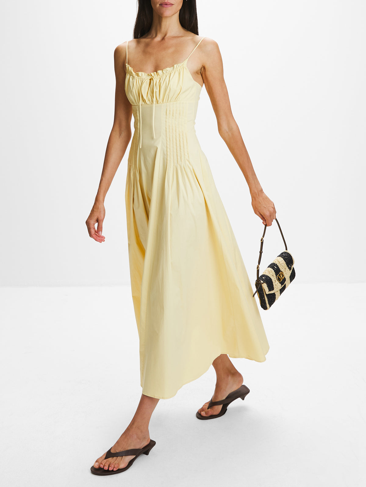 Margi Dress,STAUD,BUTTER,Image 3
