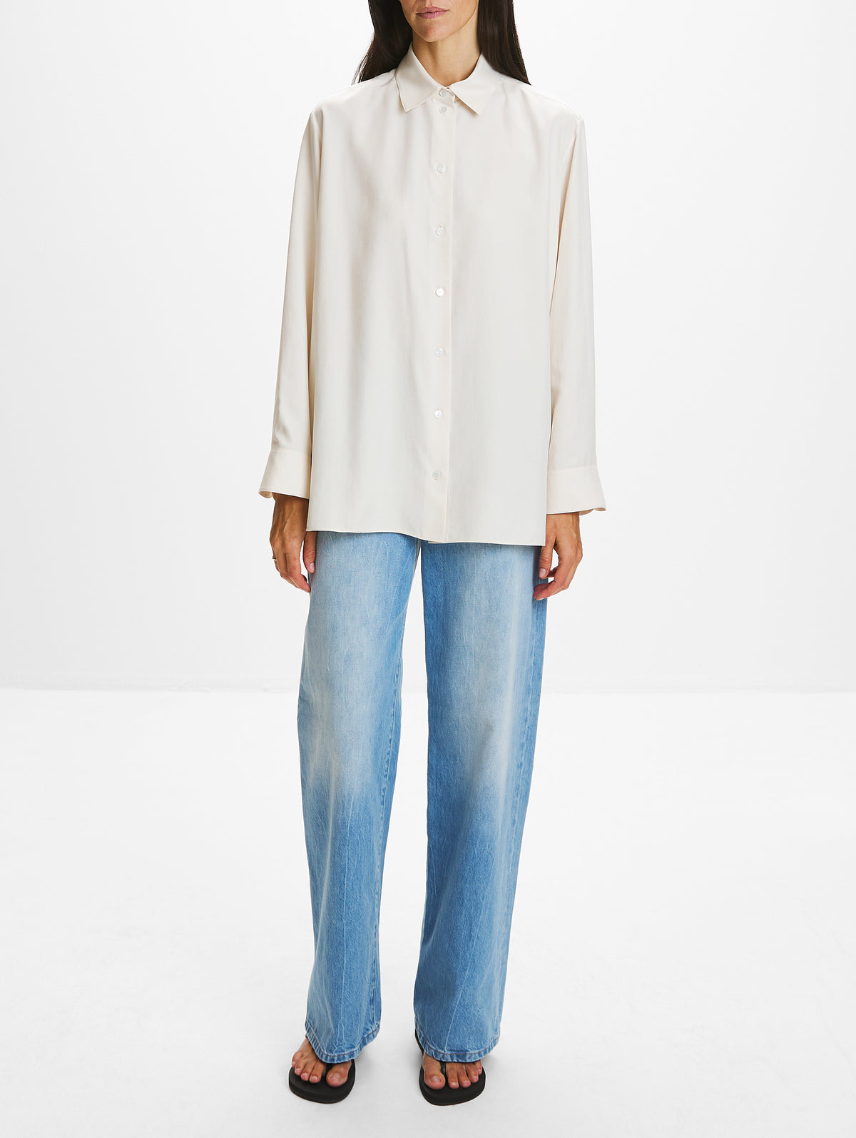 Sisilia Shirt,THE ROW,PORCELAIN,Image 2
