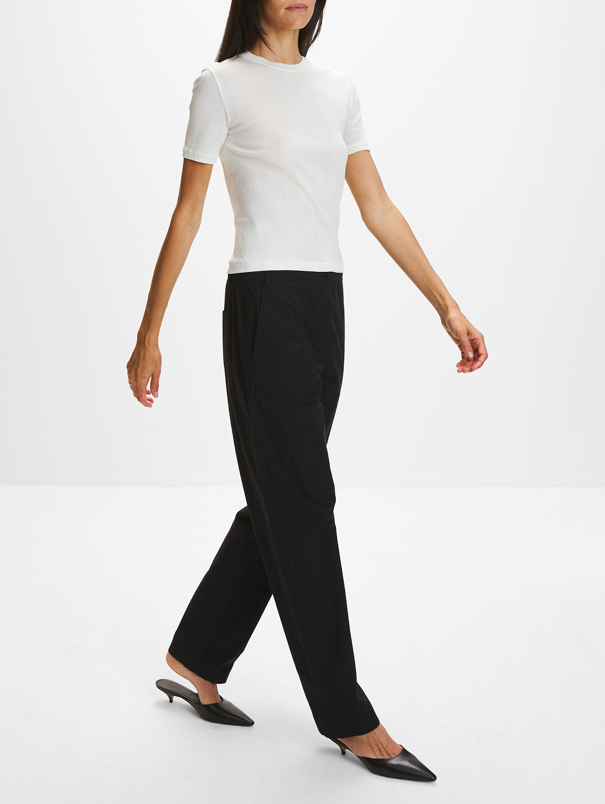 Fael Pant,THE ROW,BLACK,Image 3
