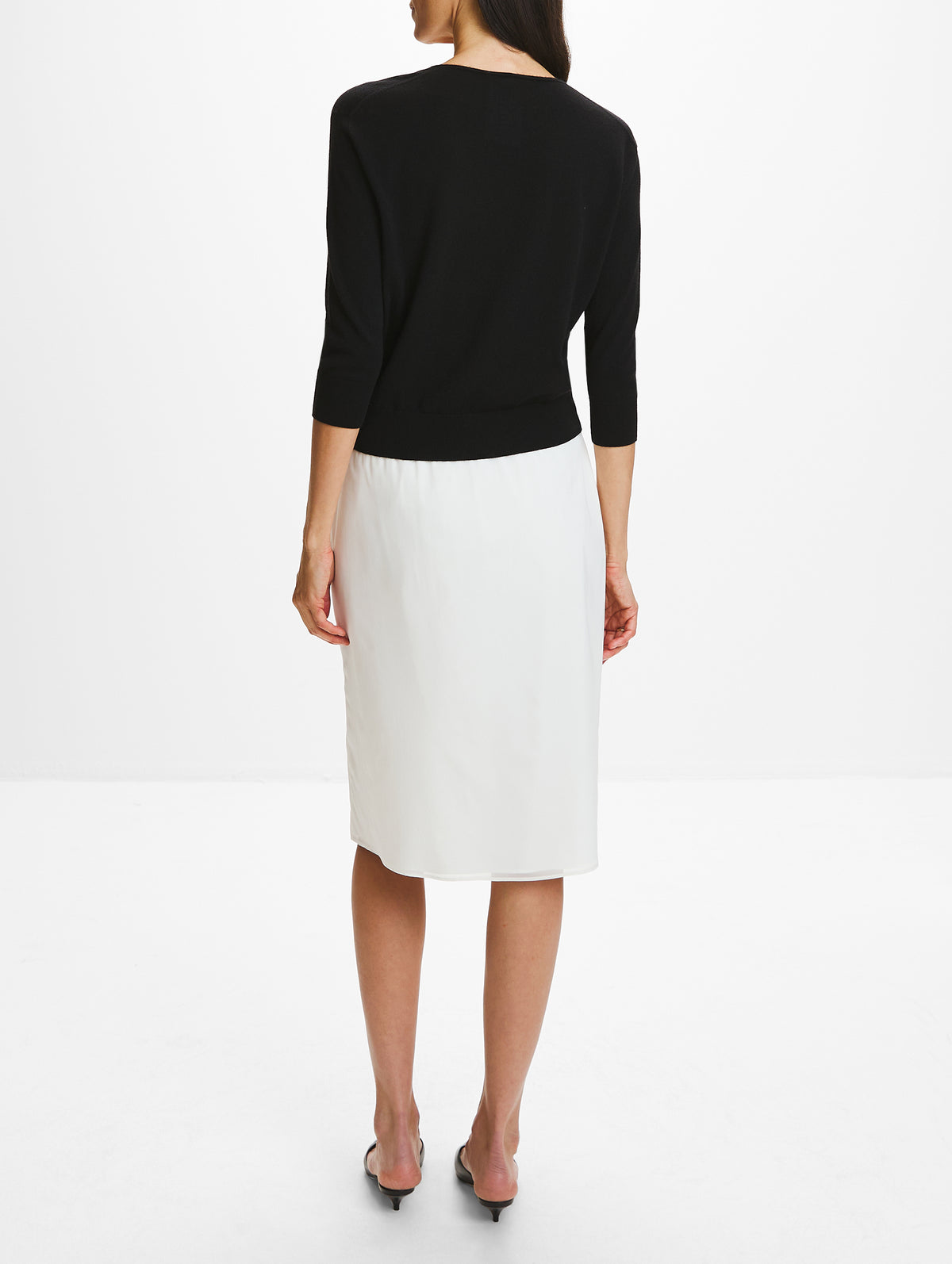 Orchidea Top,THE ROW,BLACK,Image 3