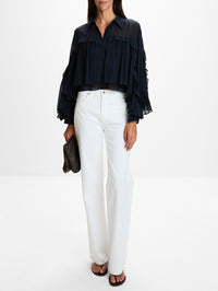 Dreamful Volumes Blouse,DOROTHEE SCHUMACHER,DARK NAVY,Image 2