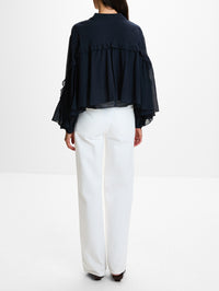 Dreamful Volumes Blouse,DOROTHEE SCHUMACHER,DARK NAVY,Image 3