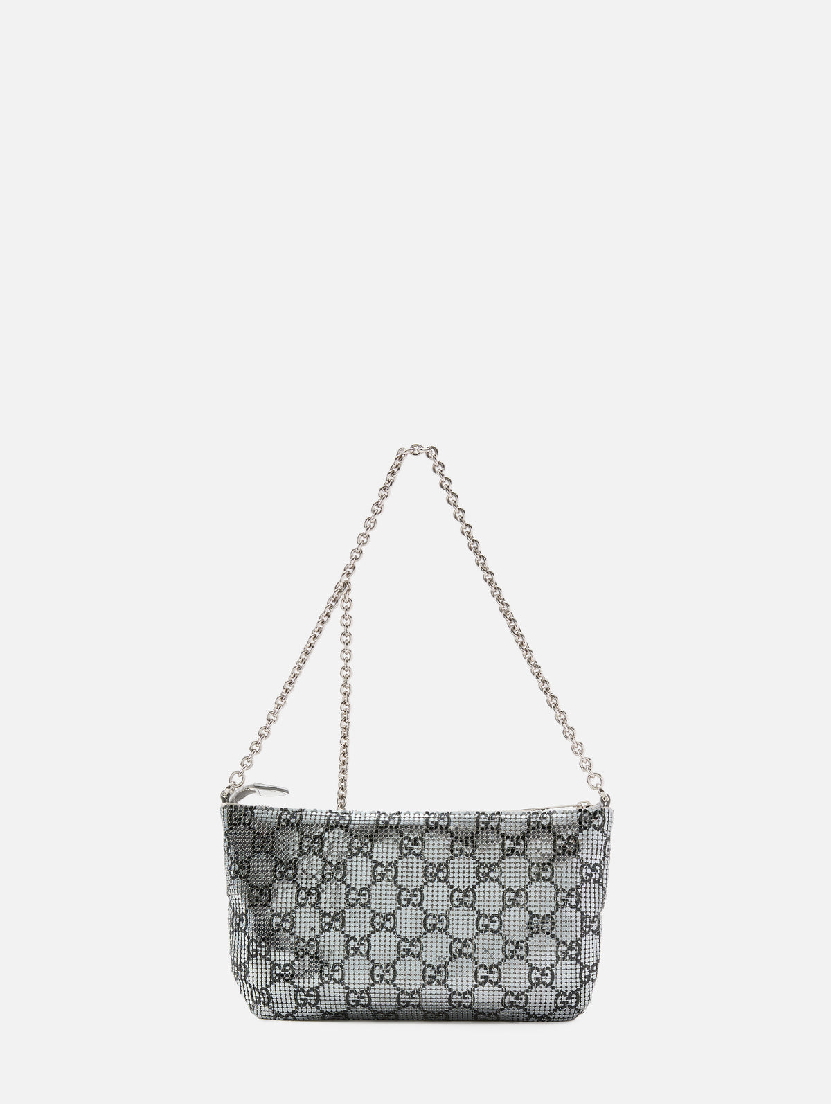 Evening Shoulder Bag,GUCCI,SILVER/BLACK,Image 3