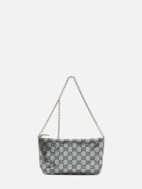 Evening Shoulder Bag,GUCCI,SILVER/BLACK,Image 3