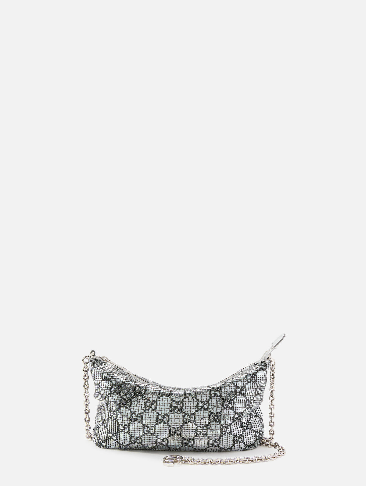 Evening Shoulder Bag,GUCCI,SILVER/BLACK,Image 1