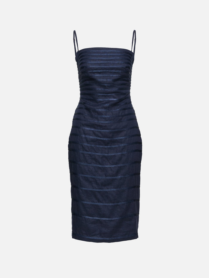 Eterna Brisa Dress,ANDRES OTALORA,NAVY,Image 1