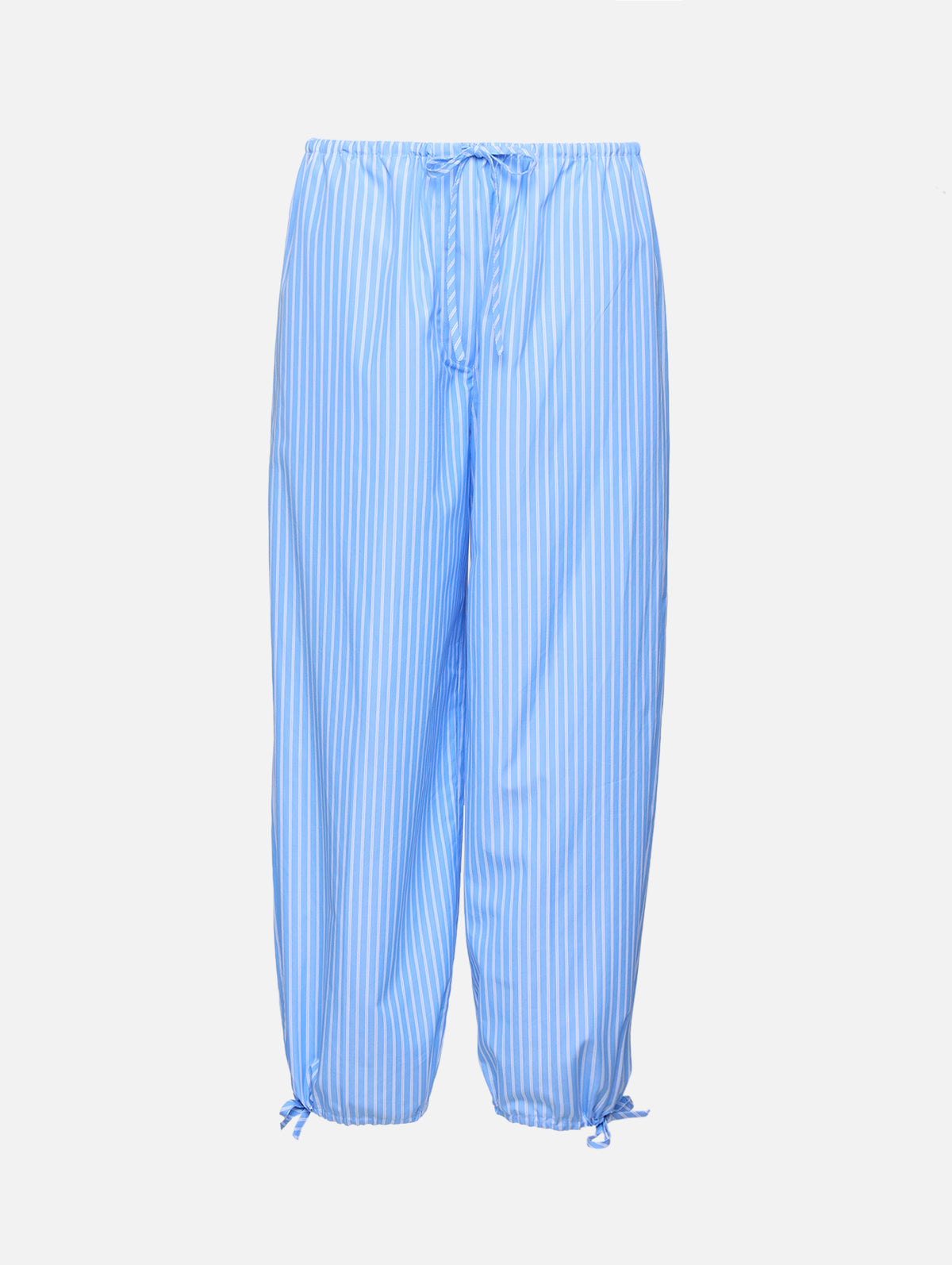 Striped Drawstring Trouser,TOTÉME,BLUE/WHITE,Image 1