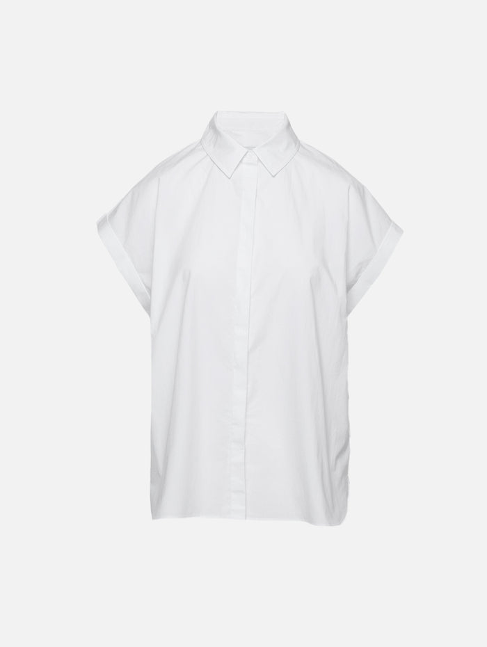 Relaxed Sleeveless Shirt,MATTEAU,WHITE,Image 1