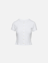 Pointelle Cardigan,LESET,WHITE,Image 1