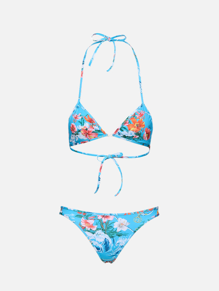 Printed Bikini,GUCCI,AZURE PINK,Image 1