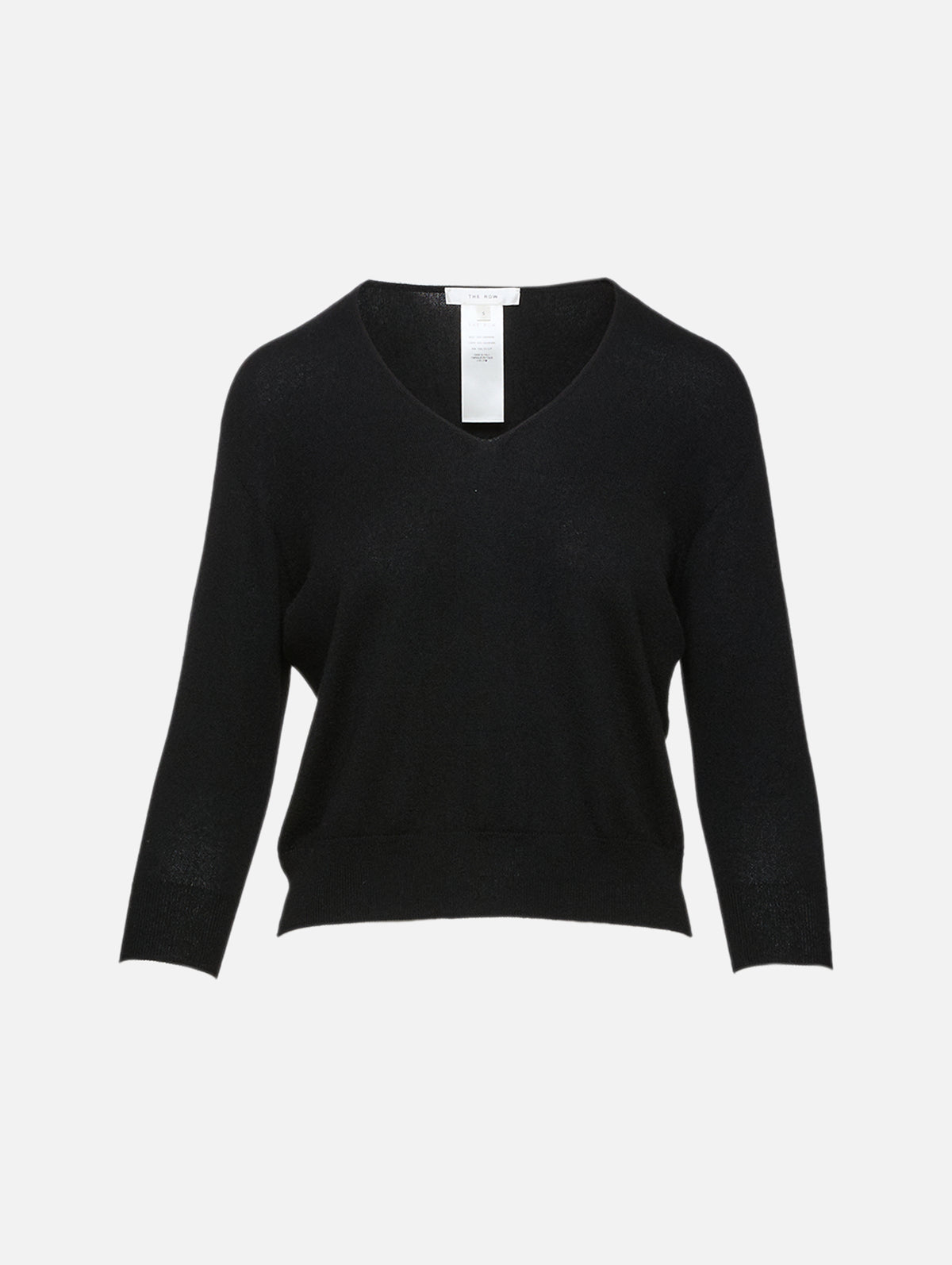 Orchidea Top,THE ROW,BLACK,Image 1
