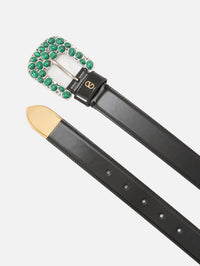 V Logo Belt,VALENTINO GARAVANI,NERO MALACHITE,Image 2