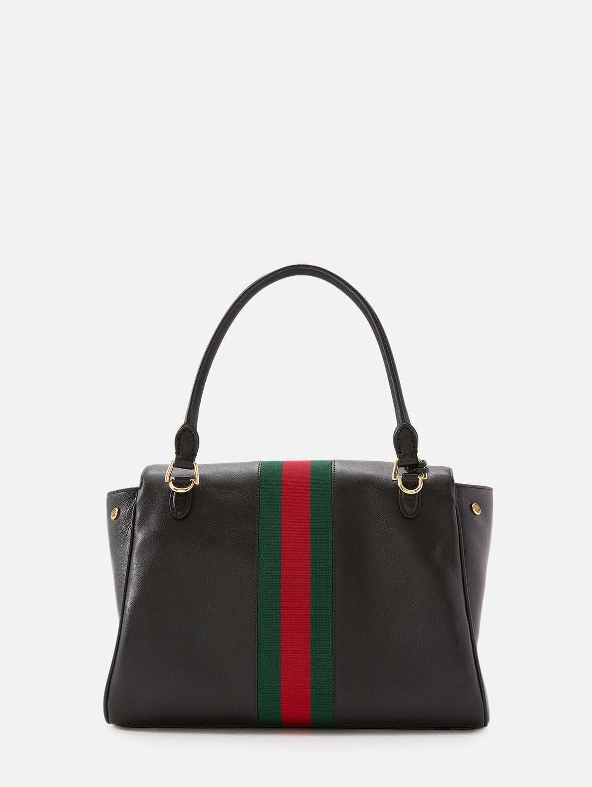 Horsebit Web Shoulder Bag,GUCCI,BLACK,Image 2