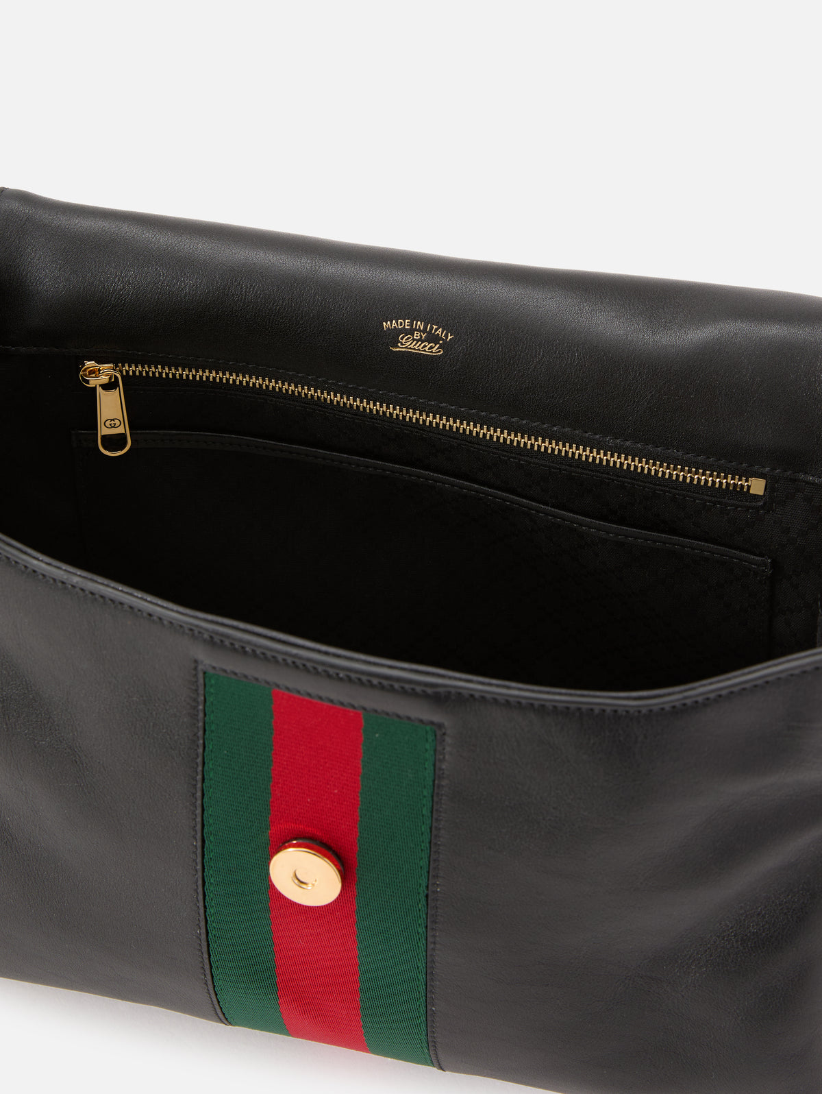 Horsebit Web Shoulder Bag,GUCCI,BLACK,Image 4
