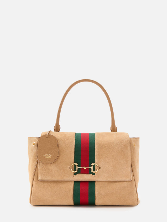 Horsebit Top Handle Bag,GUCCI,SAND DUNE,Image 1