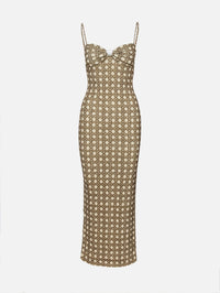 Erandi Dress,NANUSHKA,RATTAN POLKA,Image 2