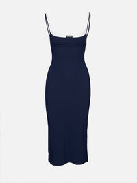 Midi Dress,MIU MIU,BLEU,Image 1