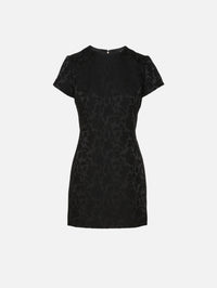 Short Jacquard Dress,SAINT LAURENT,NOIR,Image 1