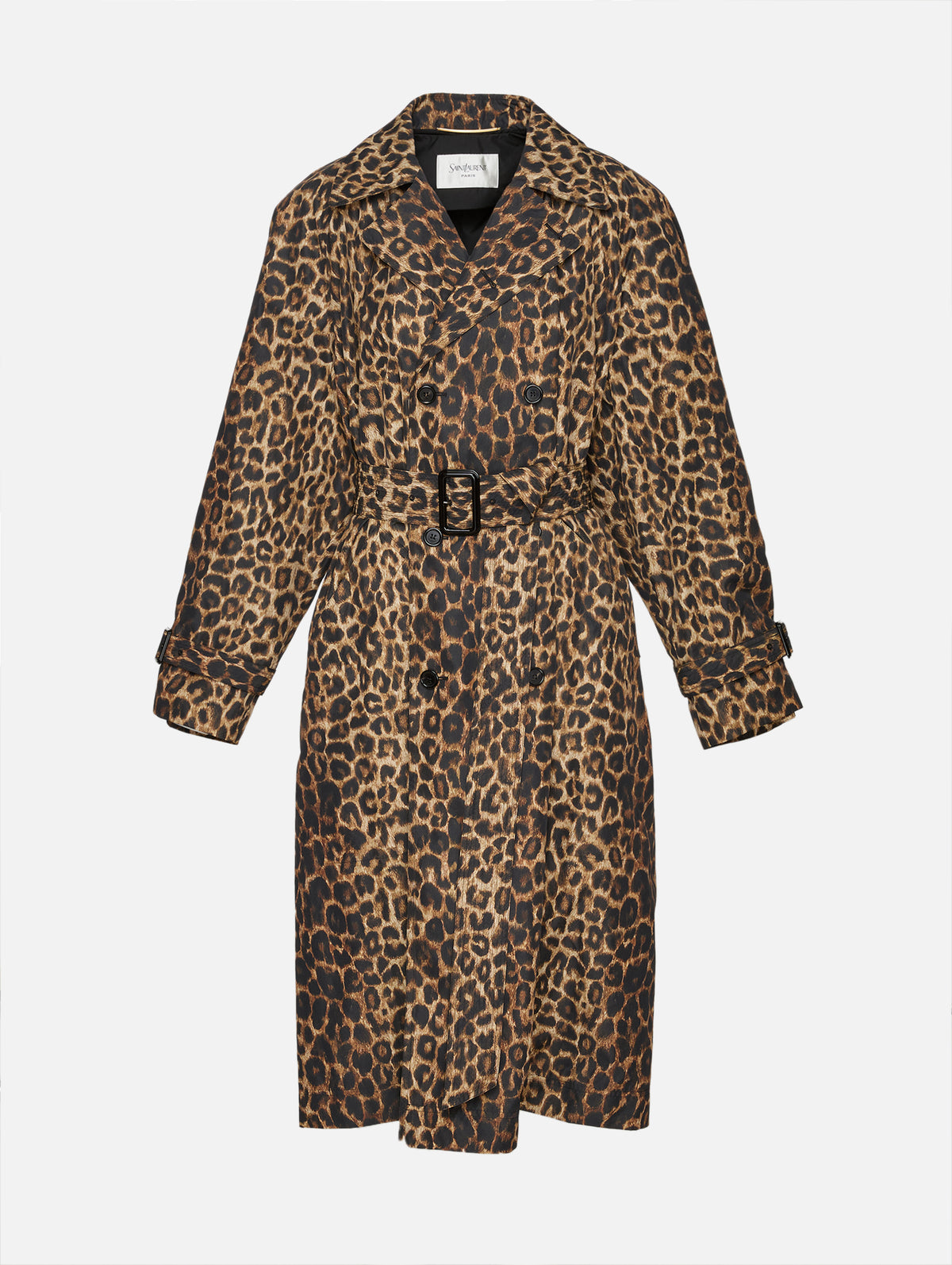 Leopard Double Breasted Coat,SAINT LAURENT,LEOPARD,Image 1