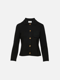 Knit Button Up Cardigan,SAINT LAURENT,NOIR,Image 2