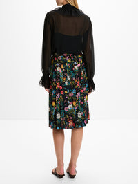 Silk Georgette Blouse,GUCCI,BLACK,Image 3