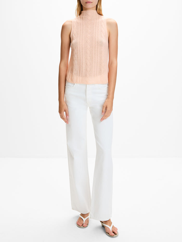 Salvia Cable Turtleneck Top,SABLYN,SHERBET,Image 1