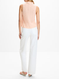 Salvia Cable Turtleneck Top,SABLYN,SHERBET,Image 3
