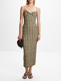 Erandi Dress,NANUSHKA,RATTAN POLKA,Image 2