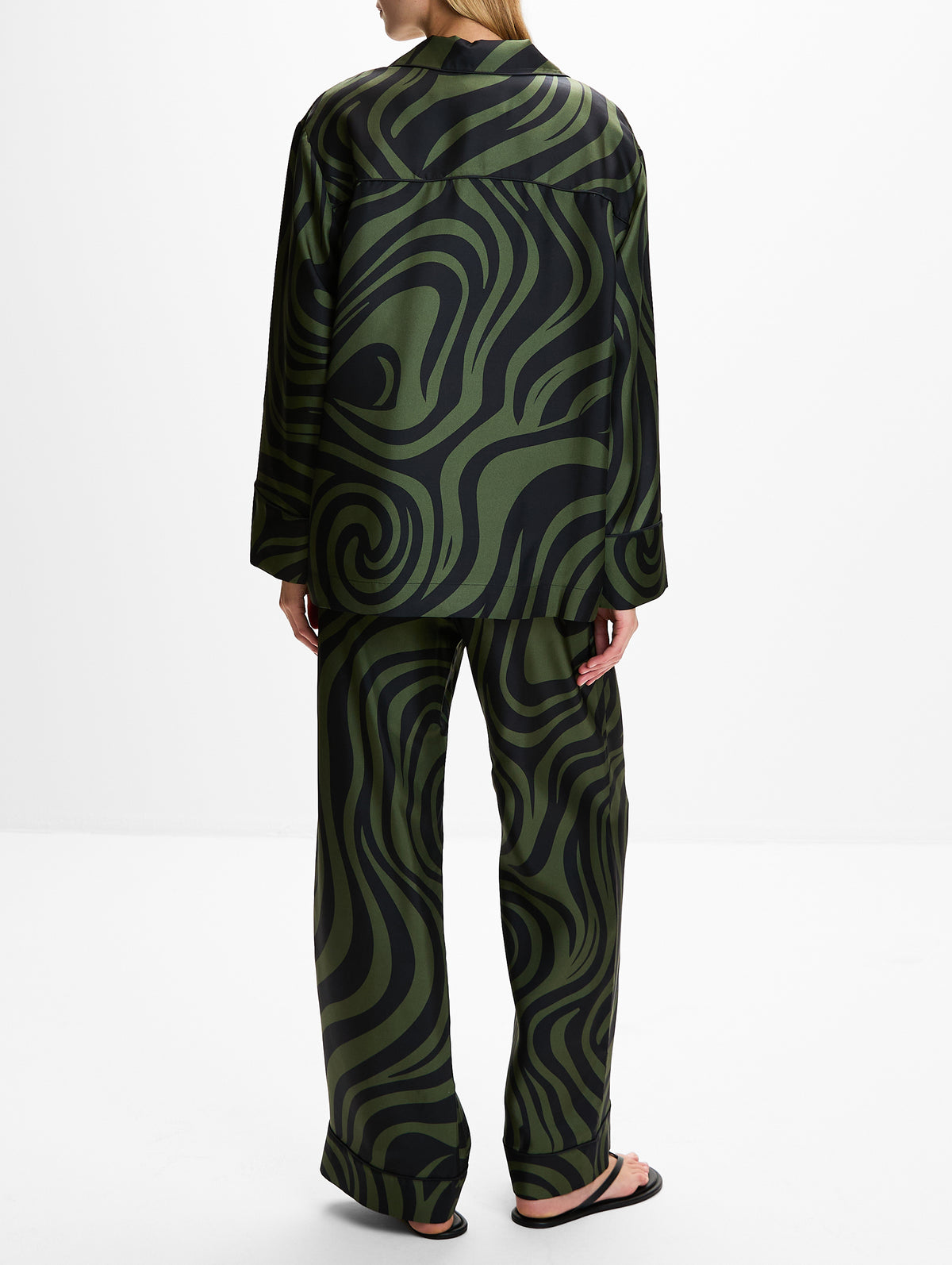 Tinsley Blouse,NANUSHKA,MIDNIGHT GREEN,Image 3