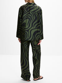 Tinsley Blouse,NANUSHKA,MIDNIGHT GREEN,Image 3