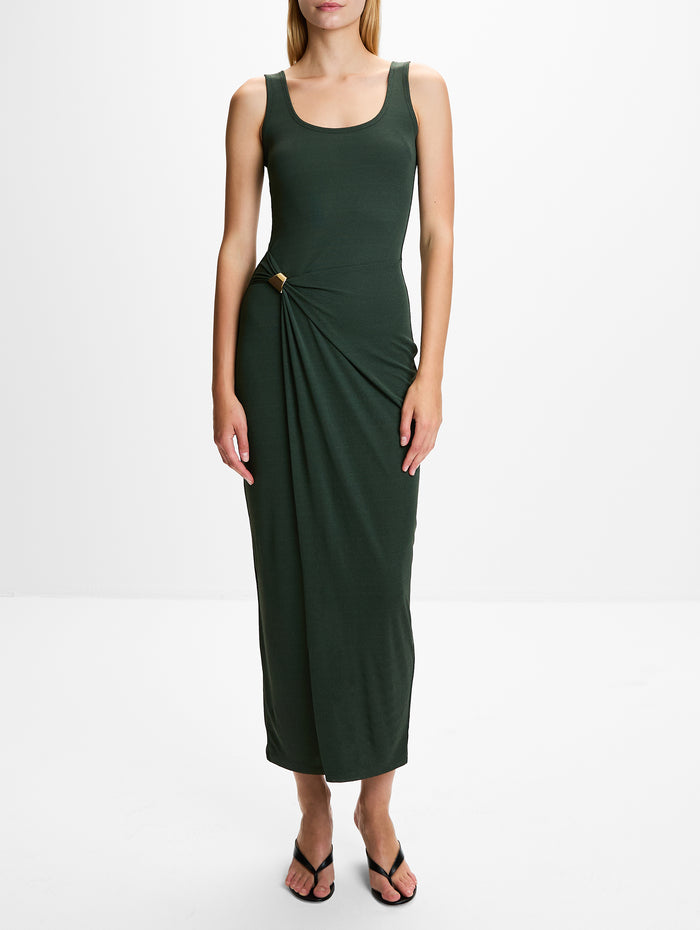 Nenet Dress,NANUSHKA,MIDNIGHT GREEN,Image 1