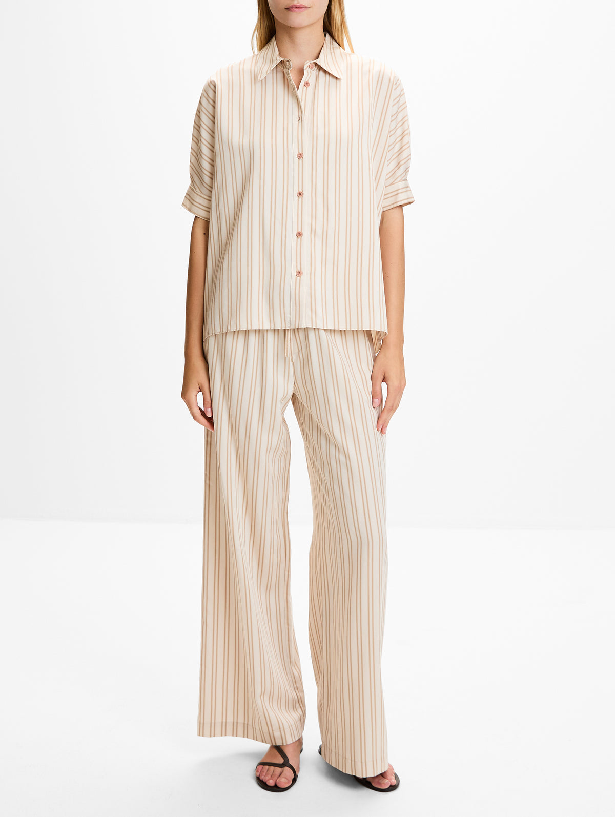 Gisele Relaxed Button Down Shirt,SABLYN,DUNE,Image 2