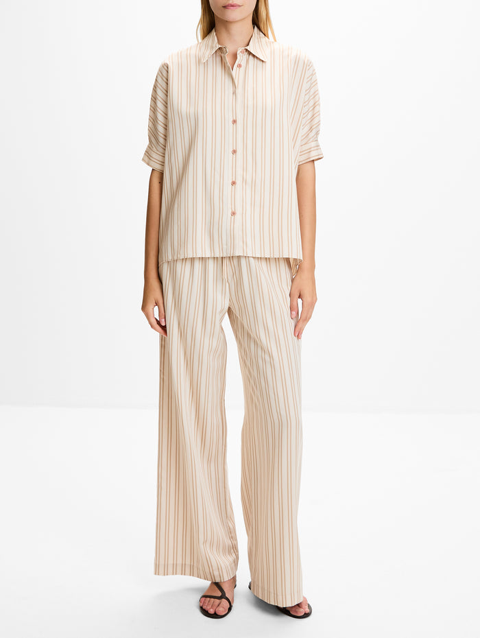 Gisele Relaxed Button Down Shirt,SABLYN,DUNE,Image 1