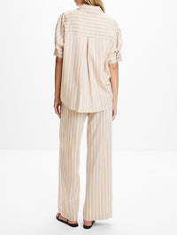 Gisele Relaxed Button Down Shirt,SABLYN,DUNE,Image 3